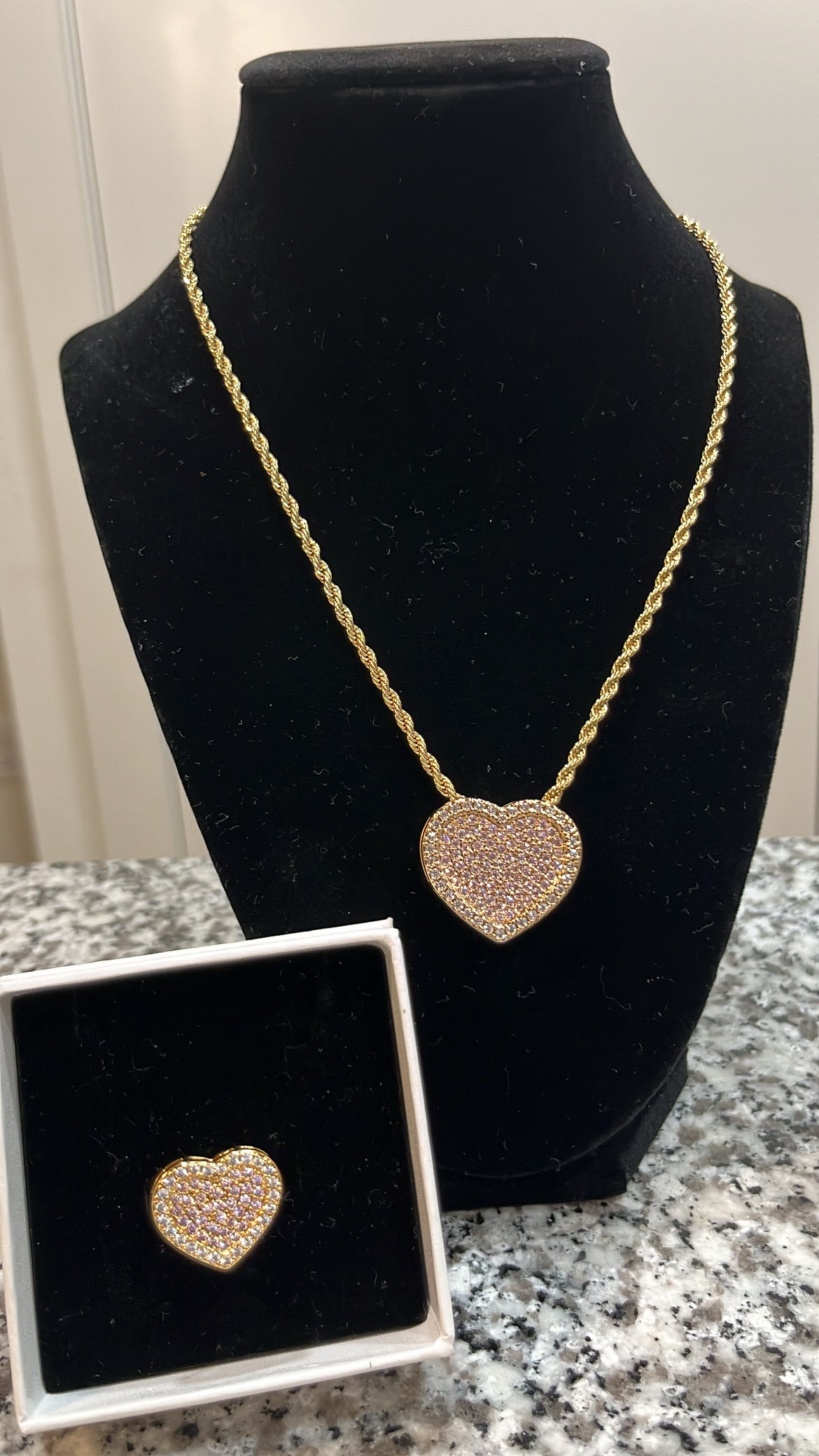 Bling Pink Heart Chain
