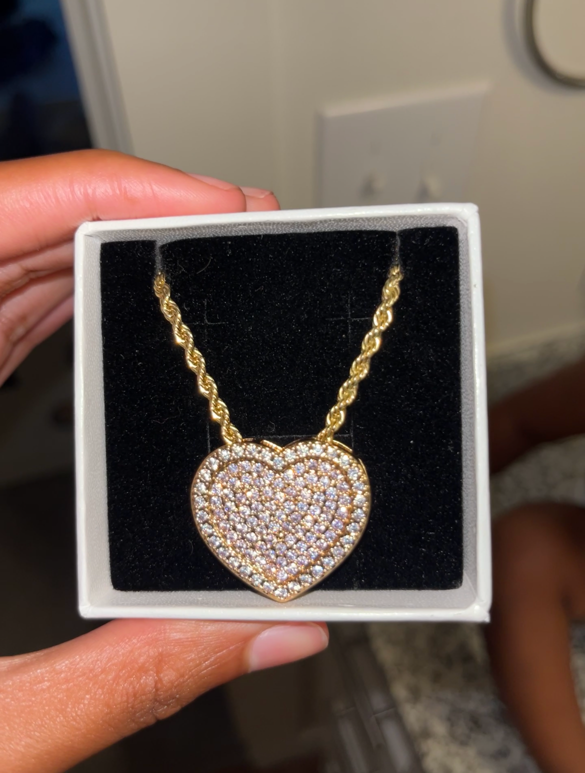 Bling Pink Heart Chain